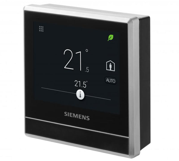 Siemens - Smart Room Thermostat, Heat, Backlit Touch Screen - RDS Series