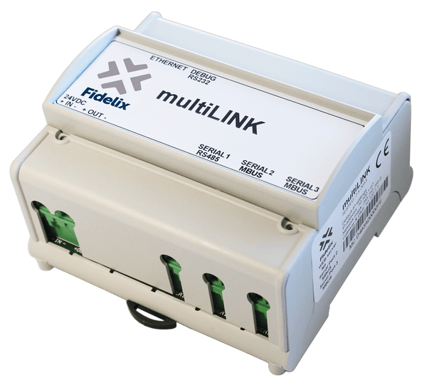 Fidelix - Serial to TCP/UDP protocol converter for Modbus and M-Bus - multiLINK